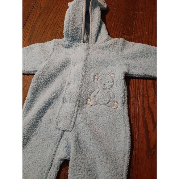 Boys Infant 9 Month Blue Carters Front Zip with Snaps  Soft Snowsuit Coat Jacket - Picture 2 of 6
